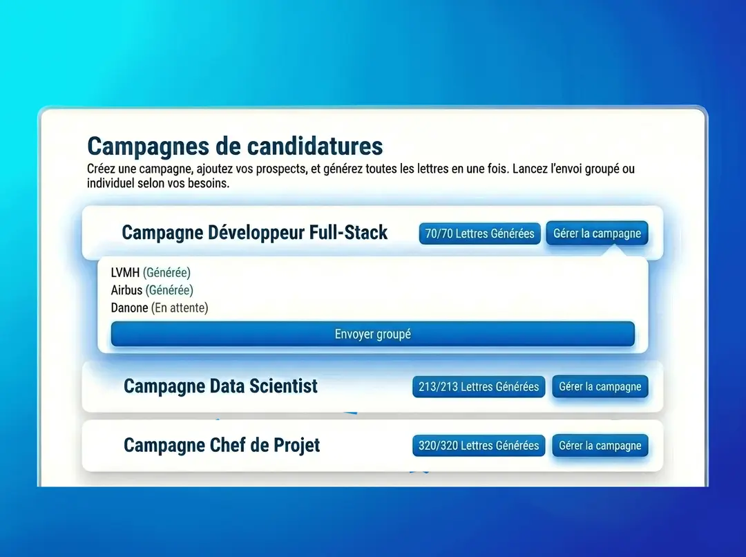 Automatic application campaigns — Jobea